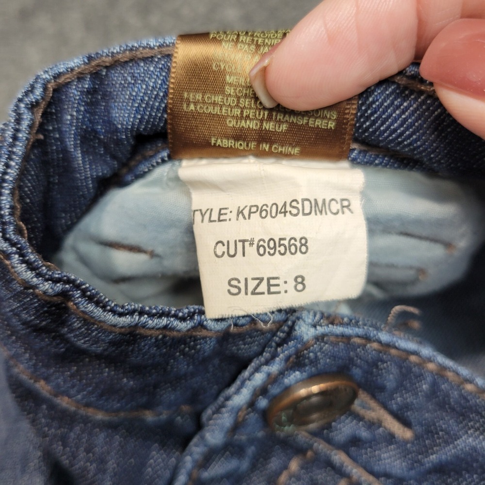 Kut From The Kloth Jeans Womens 8 Medium Wash Bootcut Embroidered Stretch Y2K - Picture 14 of 14